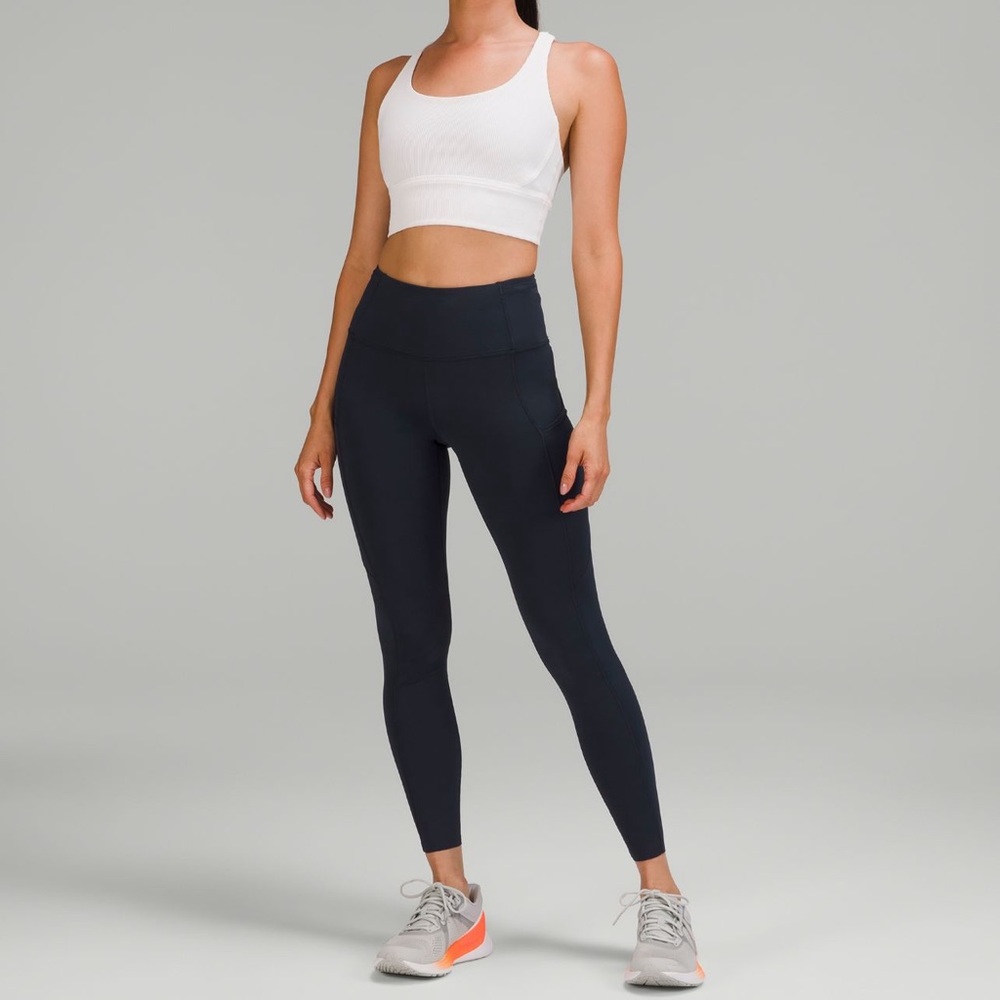 NWT Lululemon Fast and Free HR Tight 25 in Size 6 Navy